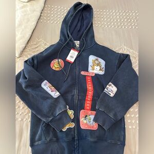 Disney Dark Blue Jacket with Character Patches